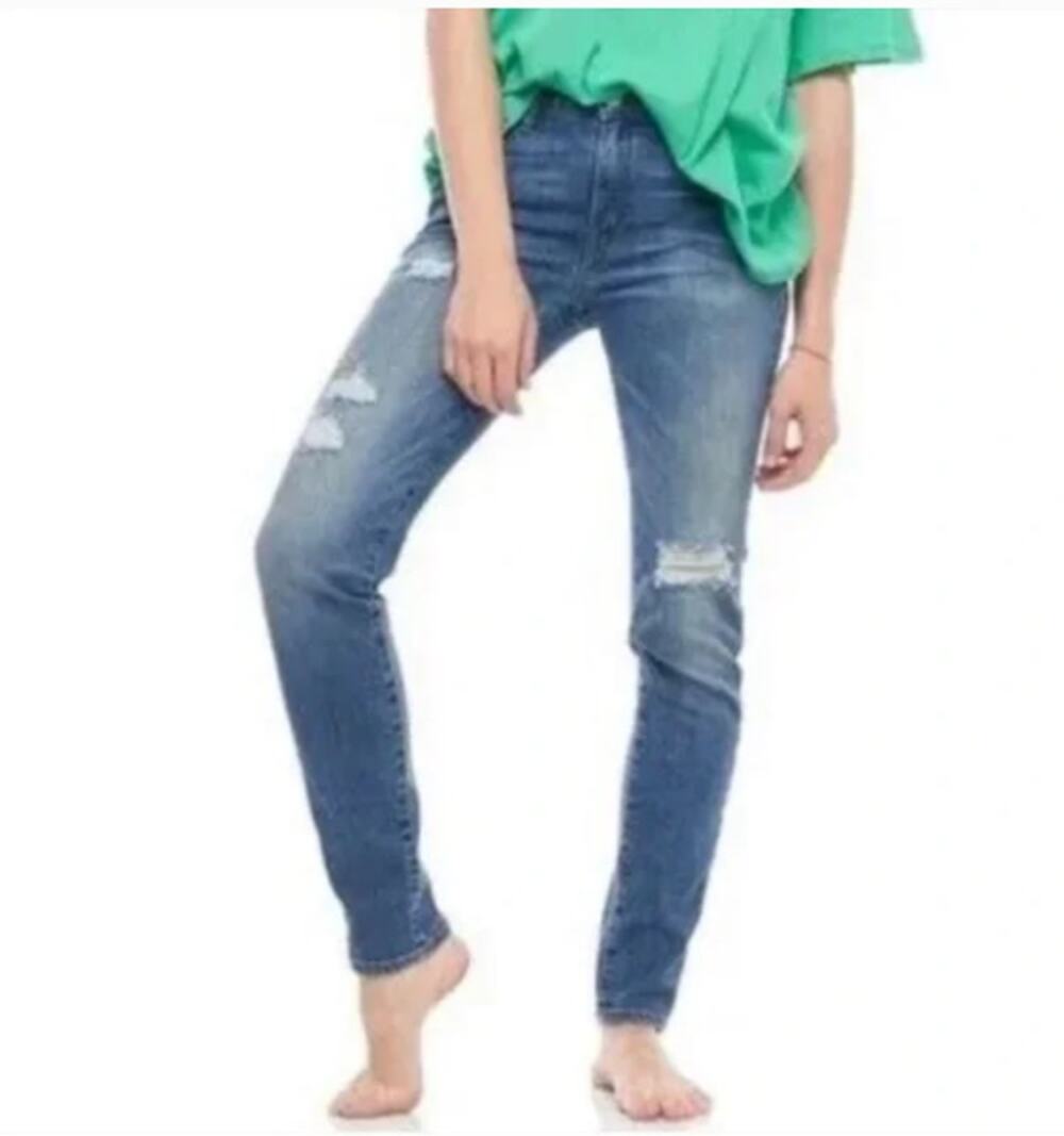 NWT Free People x Sandrine Rose Original Distressed High Rise Skinny Jeans
